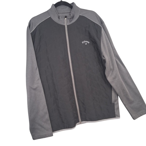 Callaway Other - Callaway Mens XLarge Golf Jacket Quilted Full Zip Gray Athletic Lightweight